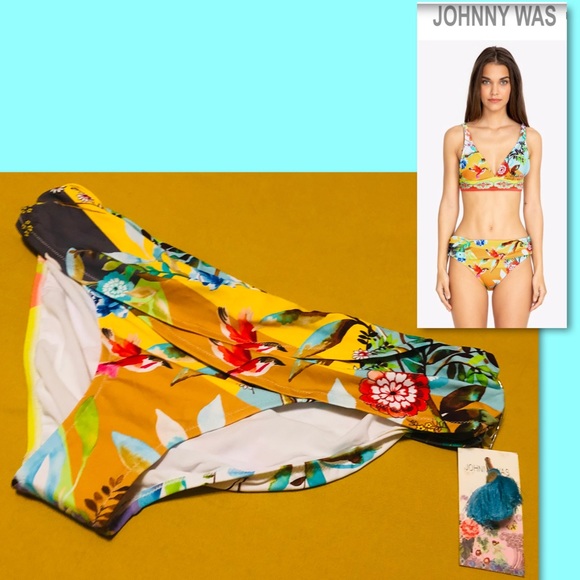 Johnny Was Other - Johnny Was Maya Banded Tropical Bikini bottom XXL